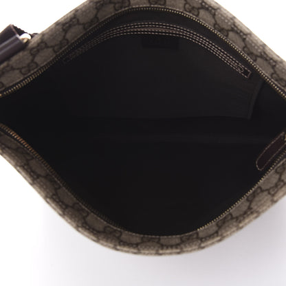 Gucci GG Supreme Monogram Medium Flat Messenger Bag Dark Brown 5 of 9