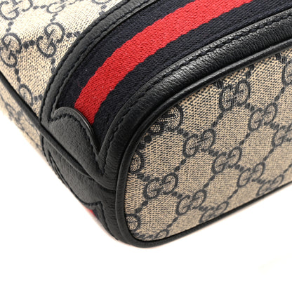Gucci GG Supreme Monogram Web Mini Ophidia Bucket Bag Beige Blue 9 of 11