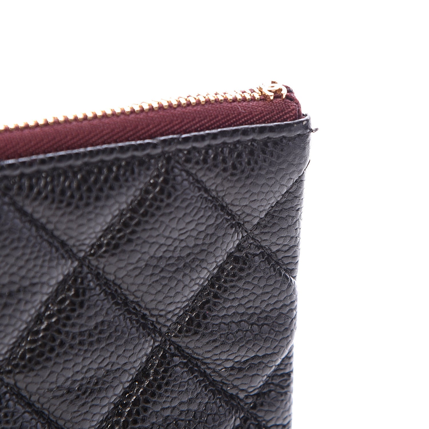 Chanel Caviar Quilted Medium Cosmetic Case Black 7 of 8