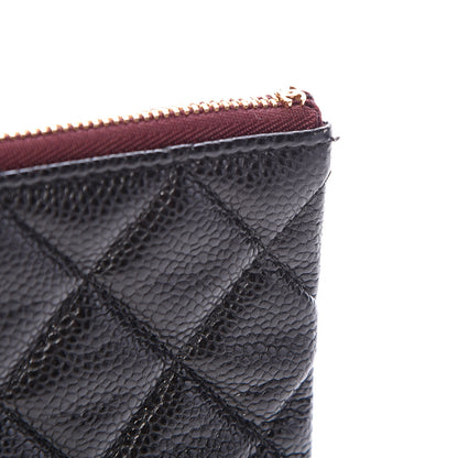 Chanel Caviar Quilted Medium Cosmetic Case Black 7 of 8