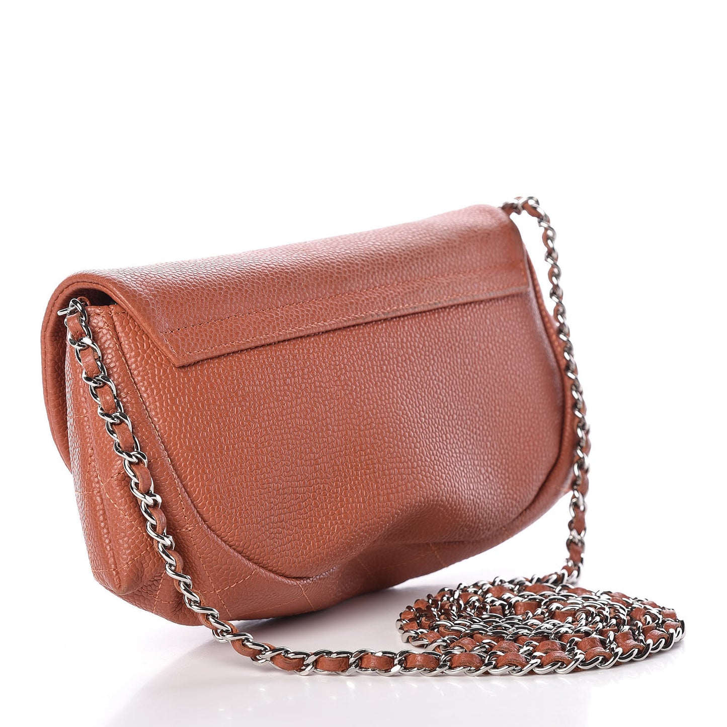 Caviar Half Moon Wallet On Chain WOC Coral