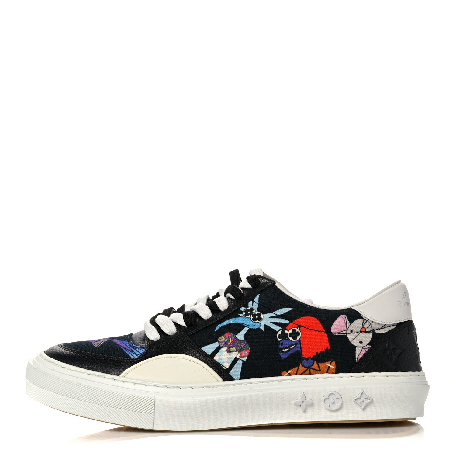 Louis Vuitton Mens LV Ollie & Friends Sneakers 6.5 Black 1 of 11