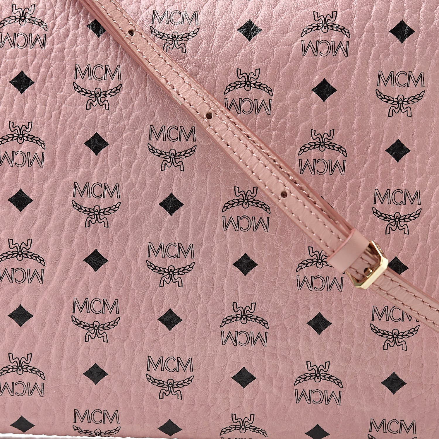 MCM Visetos Medium Crossbody Pouch Soft Pink 8 of 10