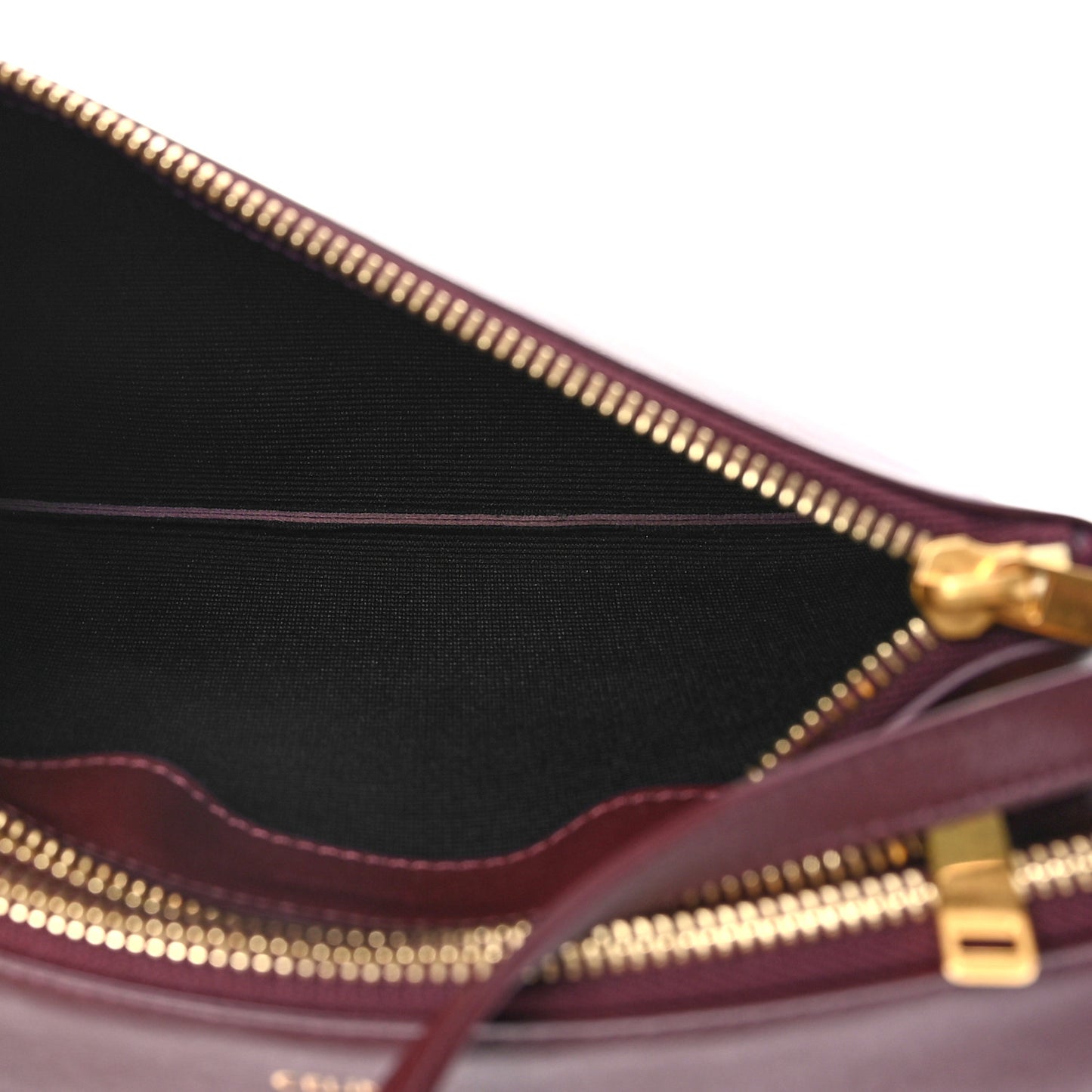 Smooth Lambskin Small Trio Crossbody Bag Burgundy