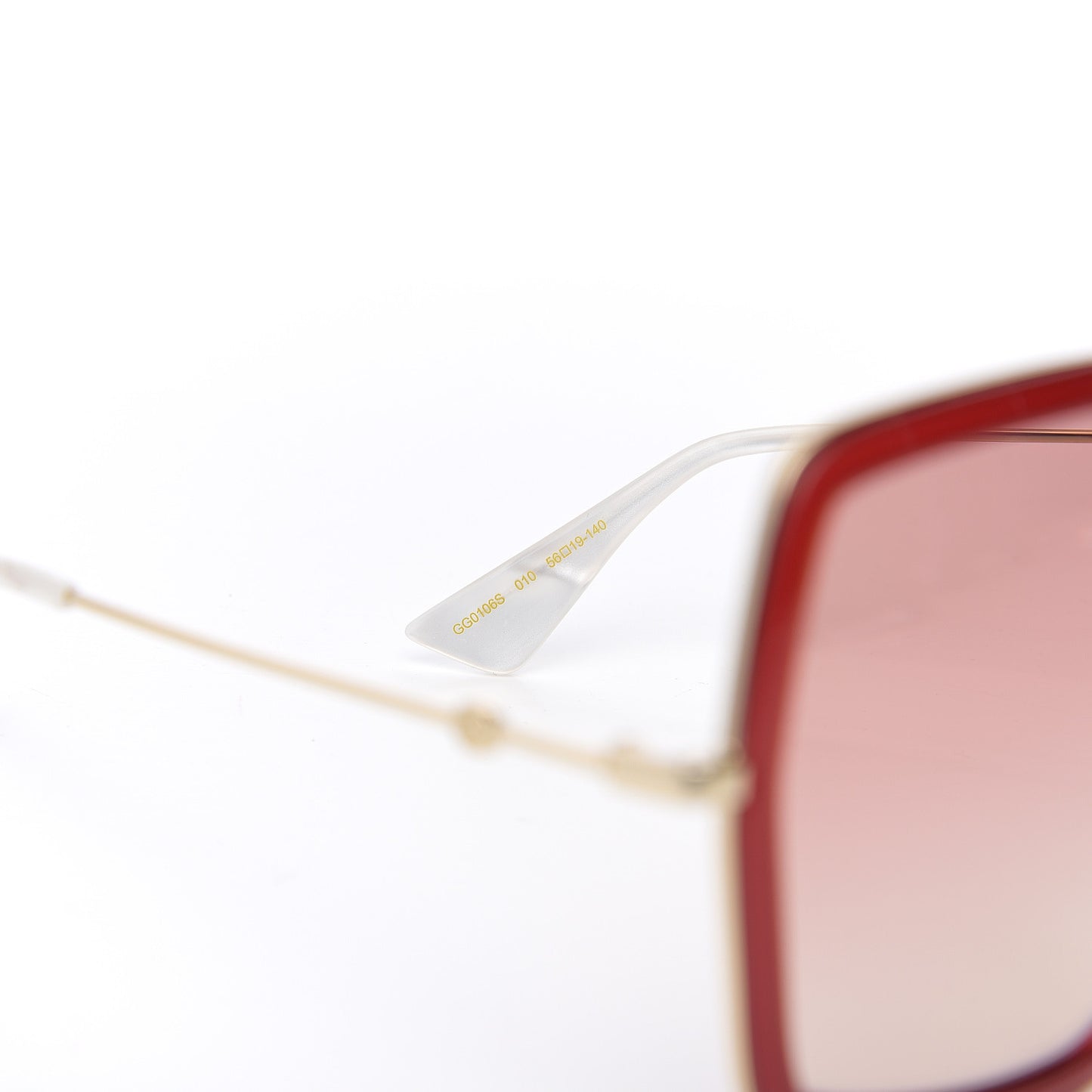 Acetate Oversize Square Frame GG0106S Sunglasses Red