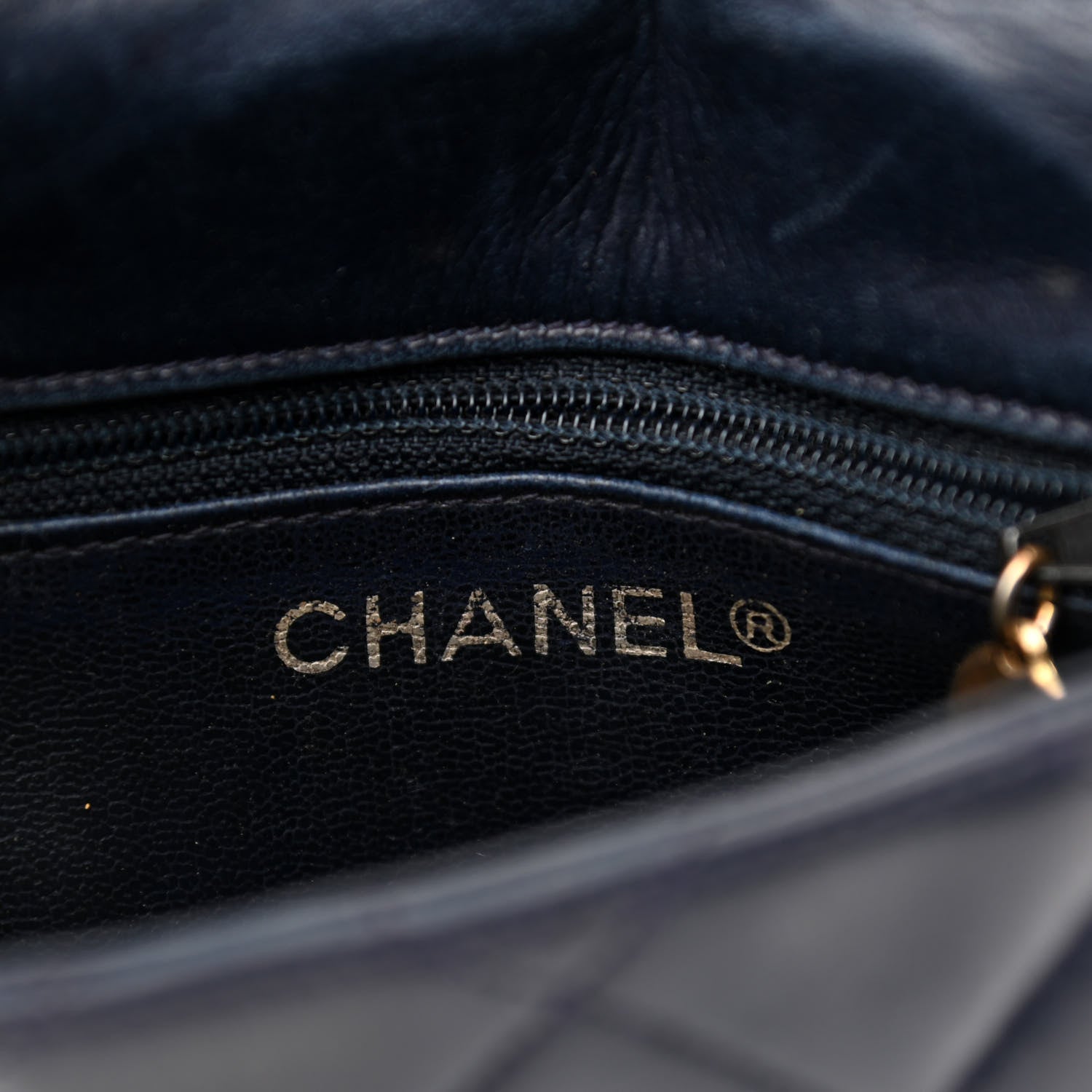 Chanel Lambskin Quilted Flap Crossbody Navy Blue 6 of 11