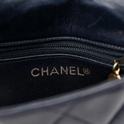 Chanel Lambskin Quilted Flap Crossbody Navy Blue 6 of 11