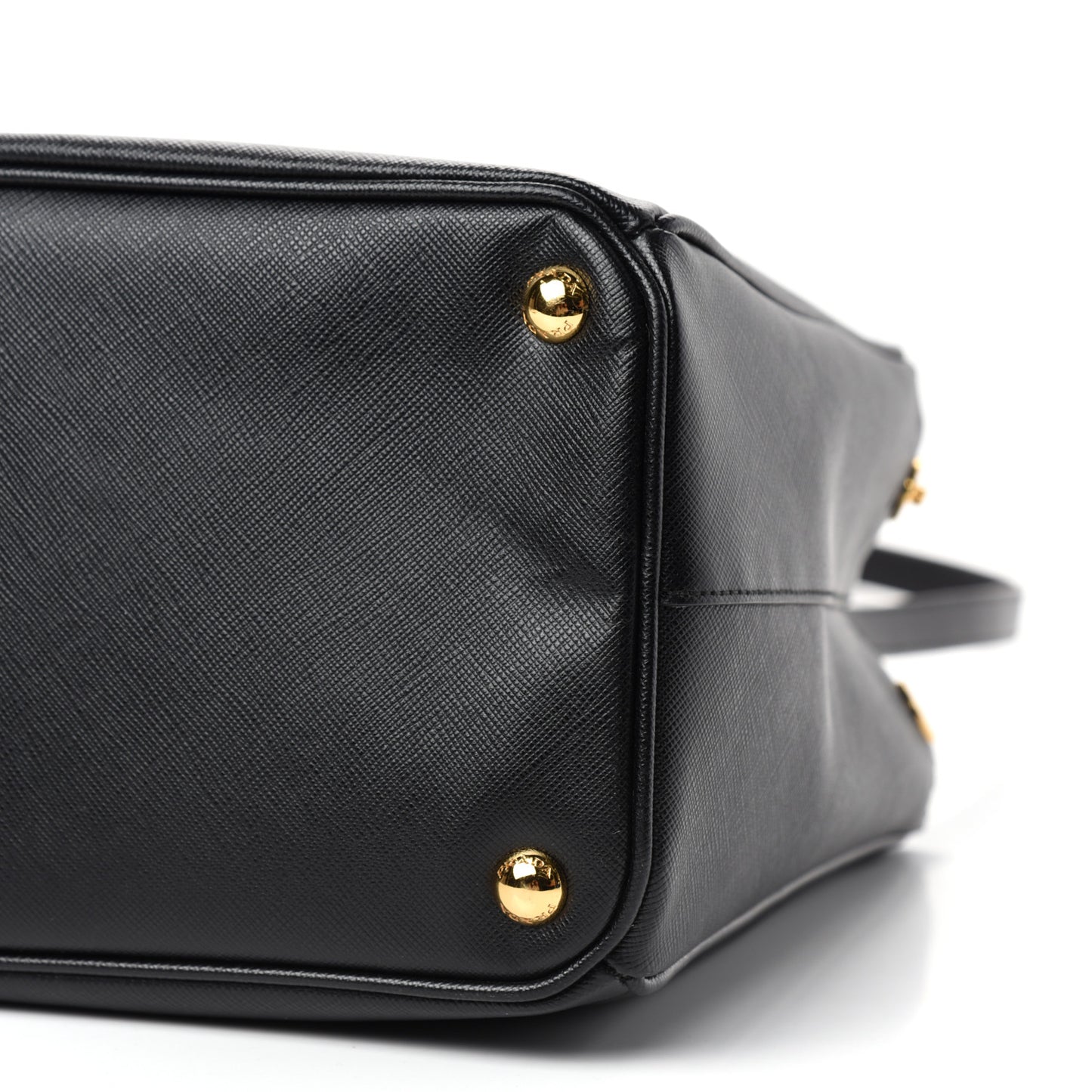 Saffiano Medium Galleria Double Zip Tote Black
