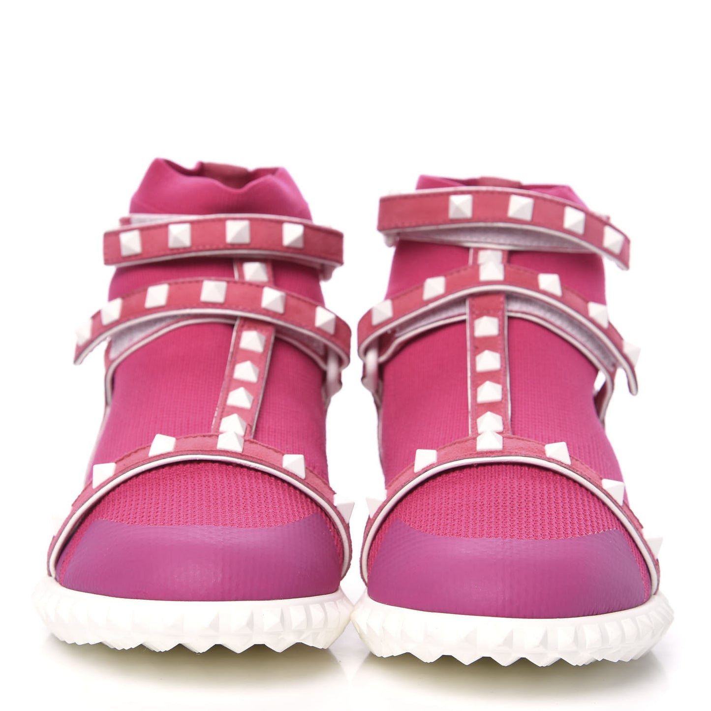 Body Tech Knit Free Rockstud Sock High Top Sneakers 37 Shadow Pink Optic White