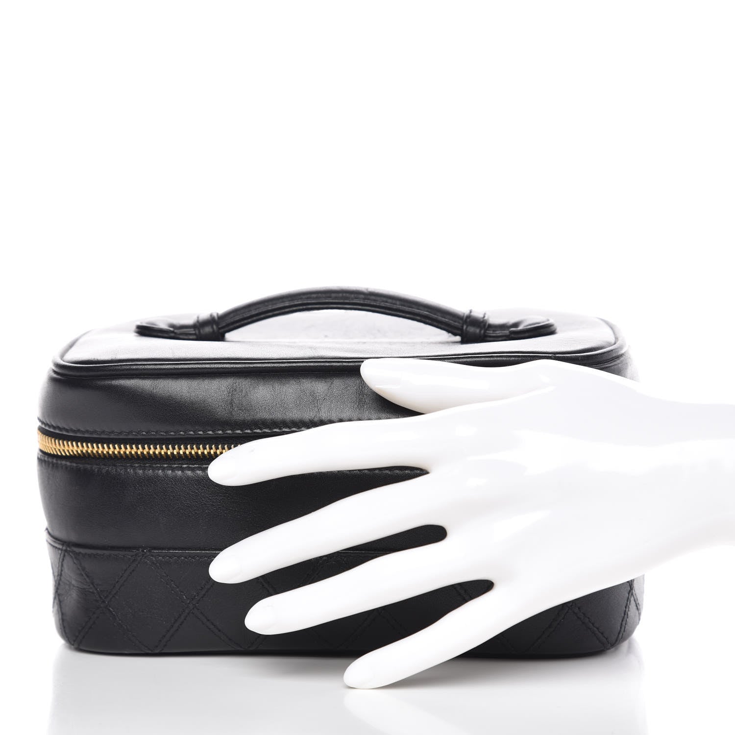 Chanel Lambskin Vanity Cosmetic Case Black 2 of 13