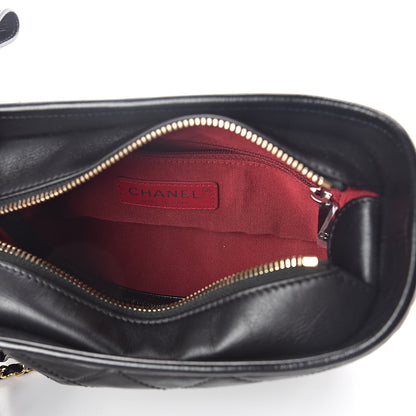 Chanel Aged Calfskin Quilted Small Gabrielle Hobo Black 5 of 11
