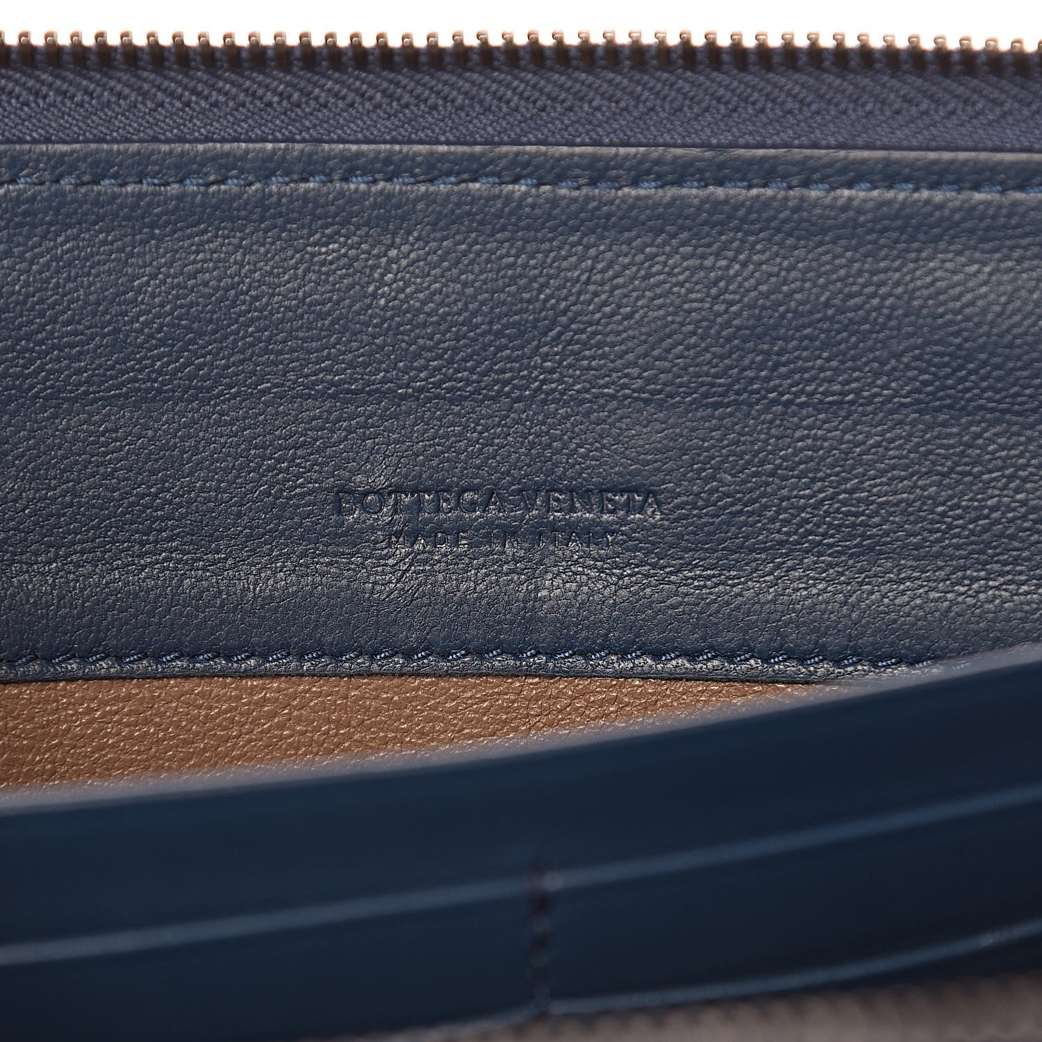 Bottega Veneta Nappa Intrecciato Flat Zip Pouch Denim 7 of 8