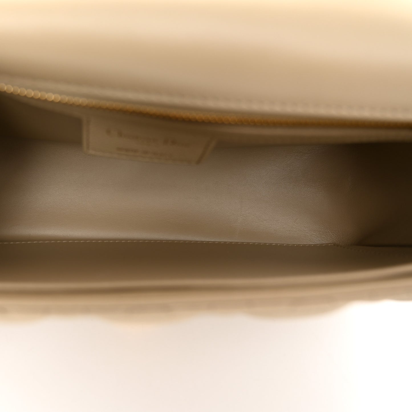 Supple Calfskin Cannage Medium Caro Bag Beige