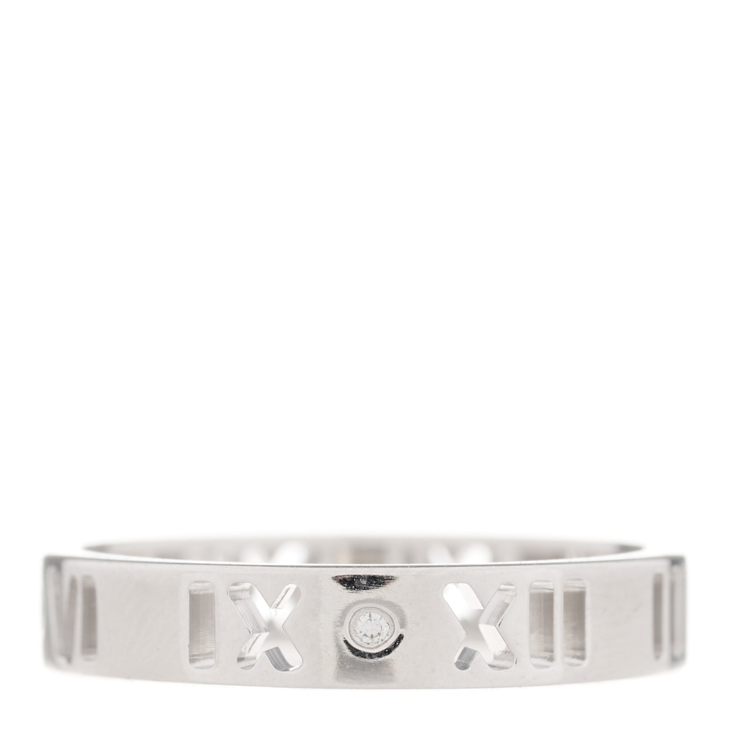 18K White Gold Diamond Atlas Pierced Ring 51 5.75