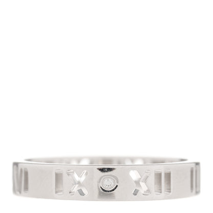 Tiffany 18K White Gold Diamond Atlas Pierced Ring 51 5.75 3 of 4