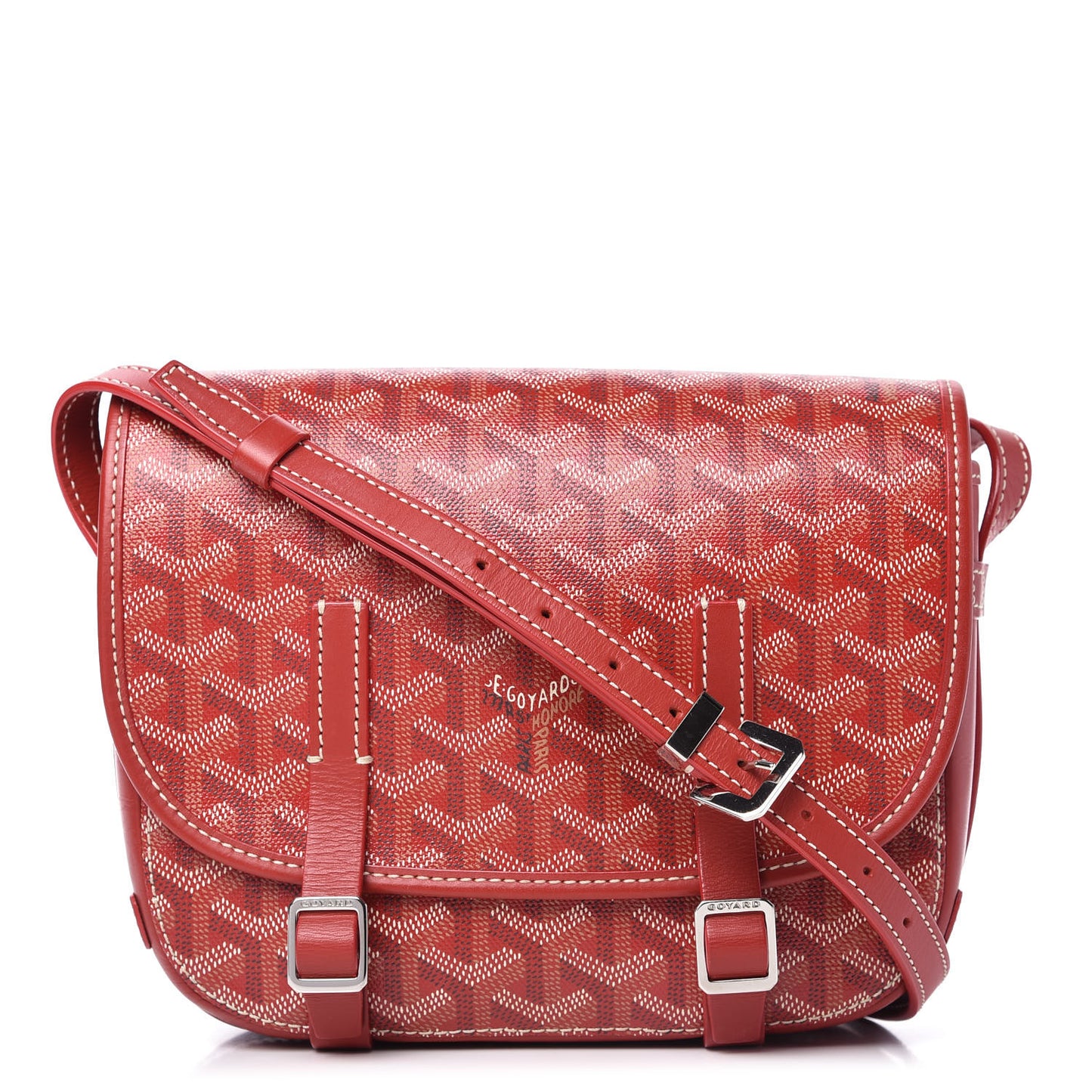 Goyardine Belvedere PM Messenger Bag Red