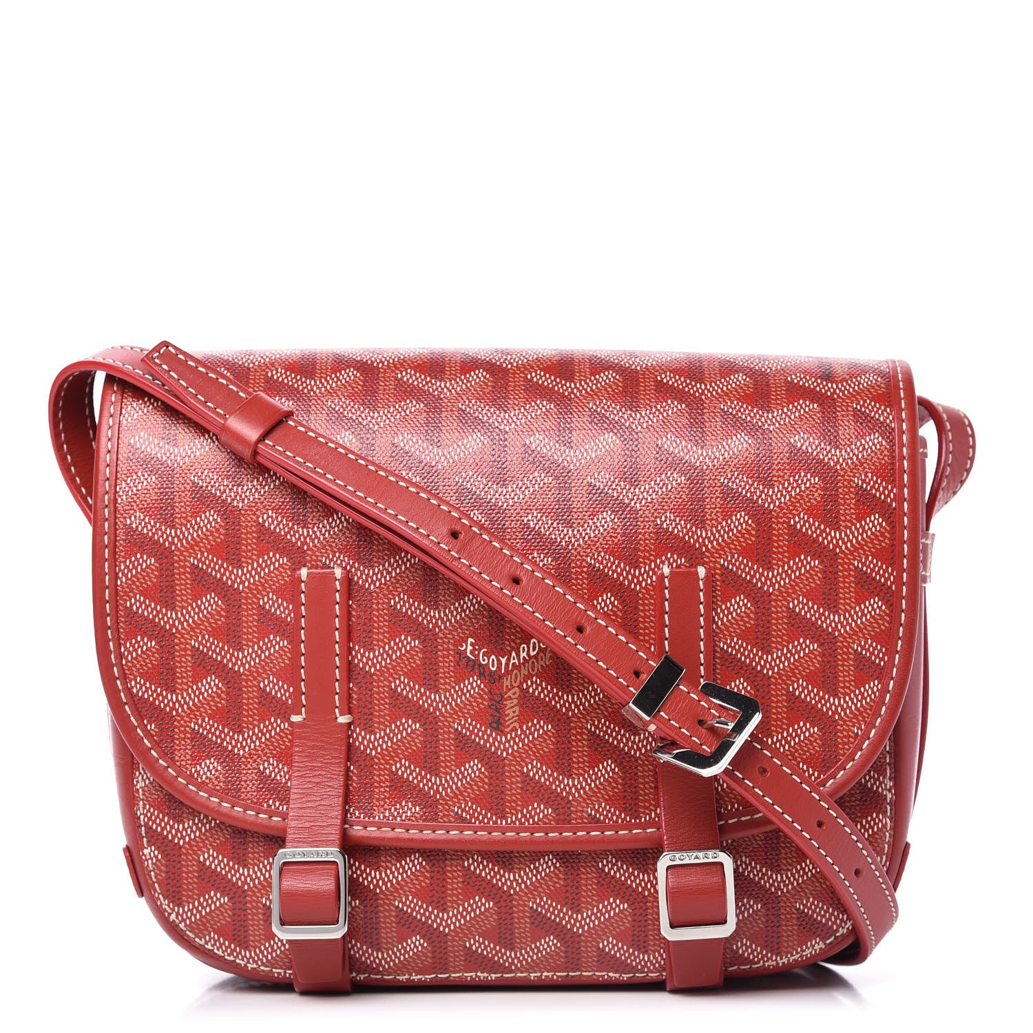 Goyard Goyardine Belvedere PM Messenger Bag Red 1 of 9