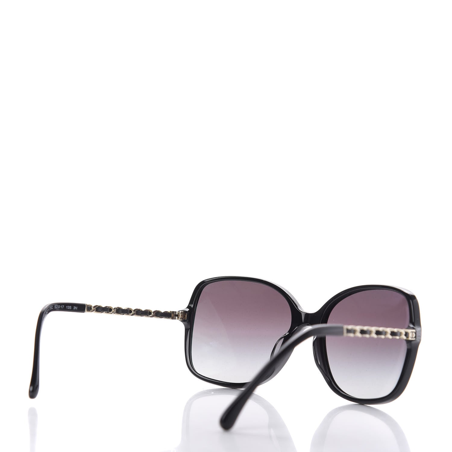 Chanel Lambskin Square Chain Sunglasses 5210-Q Black 4 of 8