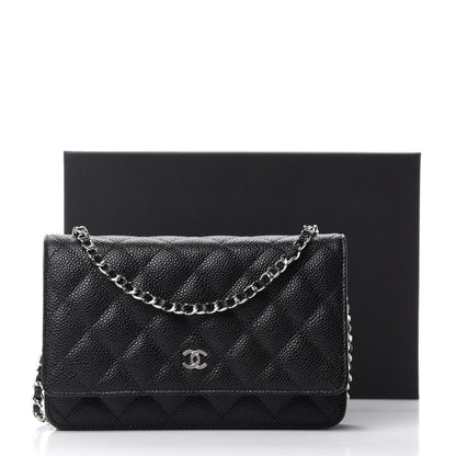 Chanel Caviar Quilted Wallet On Chain WOC Black 12 of 12