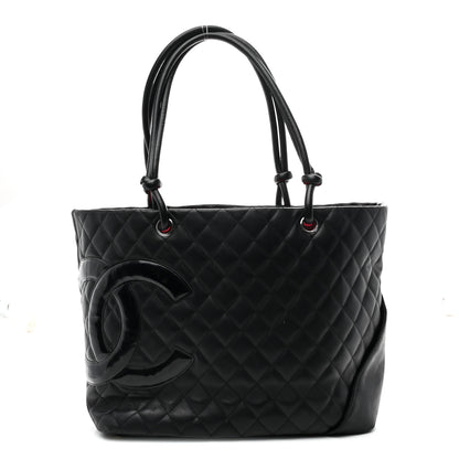 Chanel Calfskin Quilted Large Cambon Tote Black 1 of 10