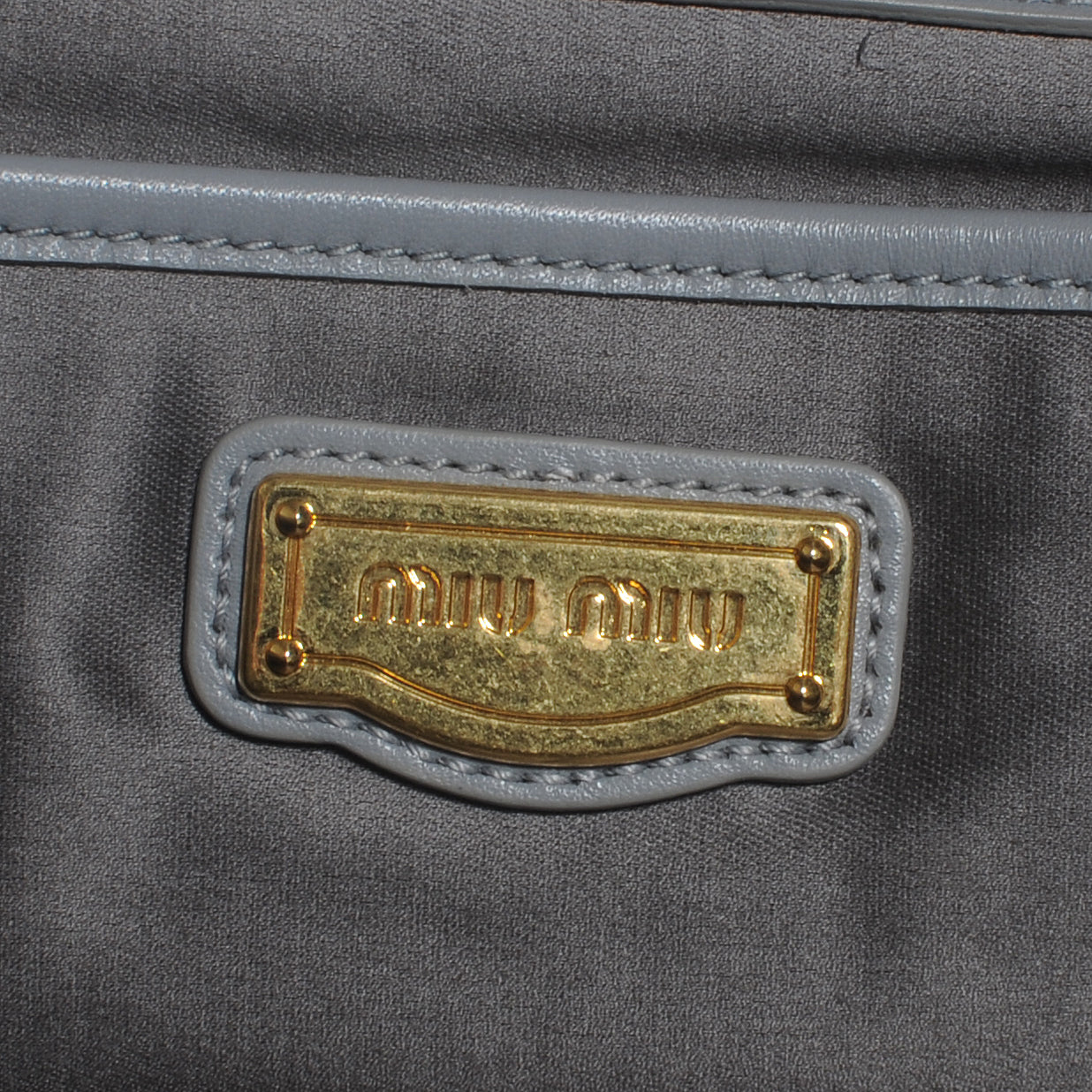 Miu Miu Soft Calf Studded Pochette Bag Nube 6 of 10