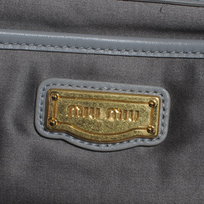 Miu Miu Soft Calf Studded Pochette Bag Nube 6 of 10
