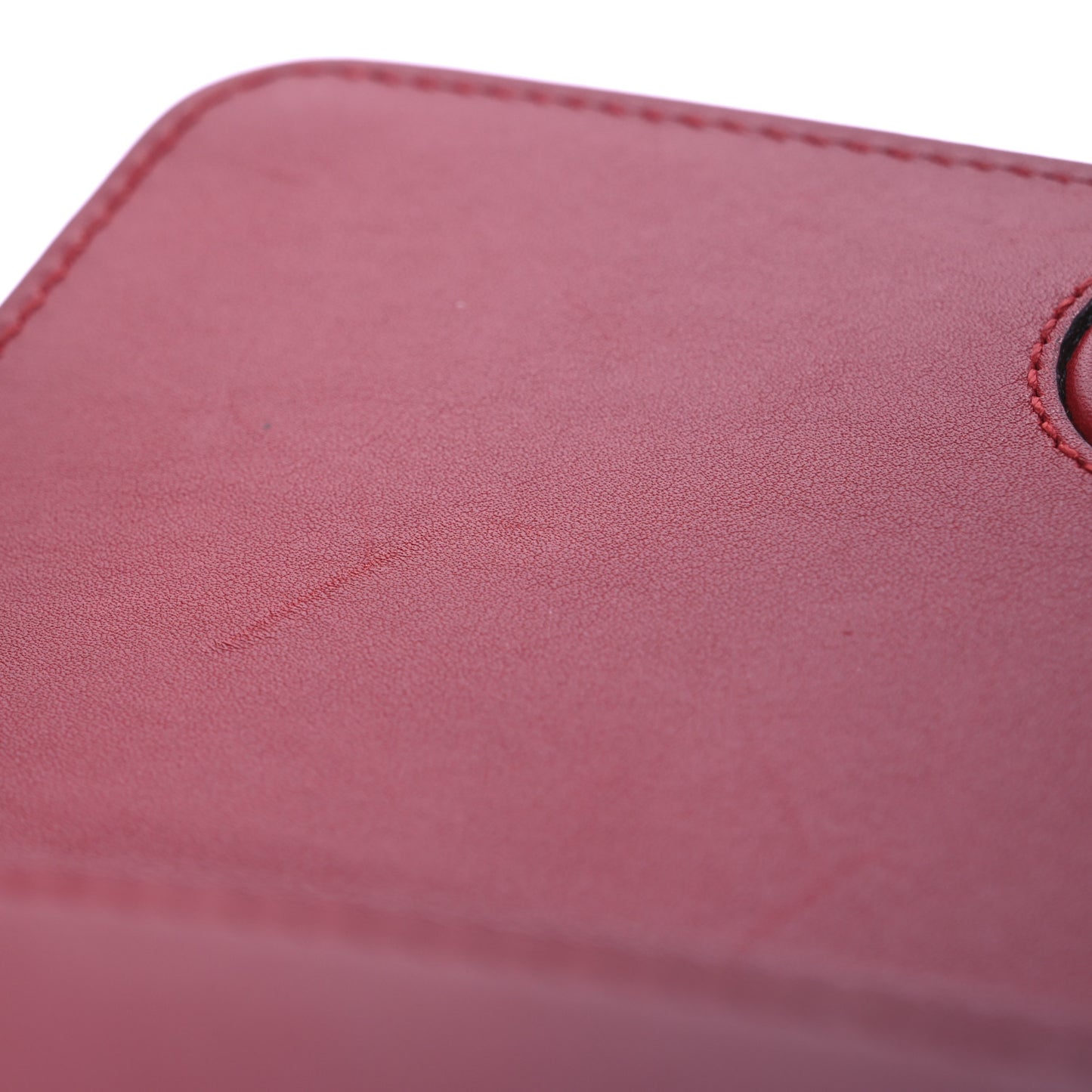 Calfskin Matelasse GG Marmont Mini Bag Hibiscus Red