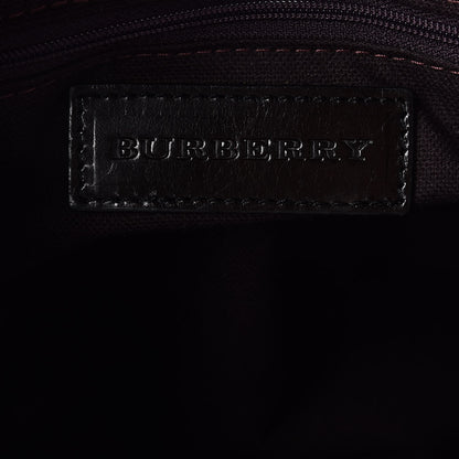 Burberry Suede Haymarket Check Colorblock Small Canterbury Tote Plum 6 of 8