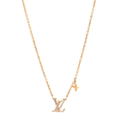 Louis Vuitton Metal Crystal LV Iconic Necklace Gold 1 of 4
