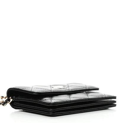 Chanel Lambskin Quilted My Chanel Lady Card Holder On Chain Black 3 of 4