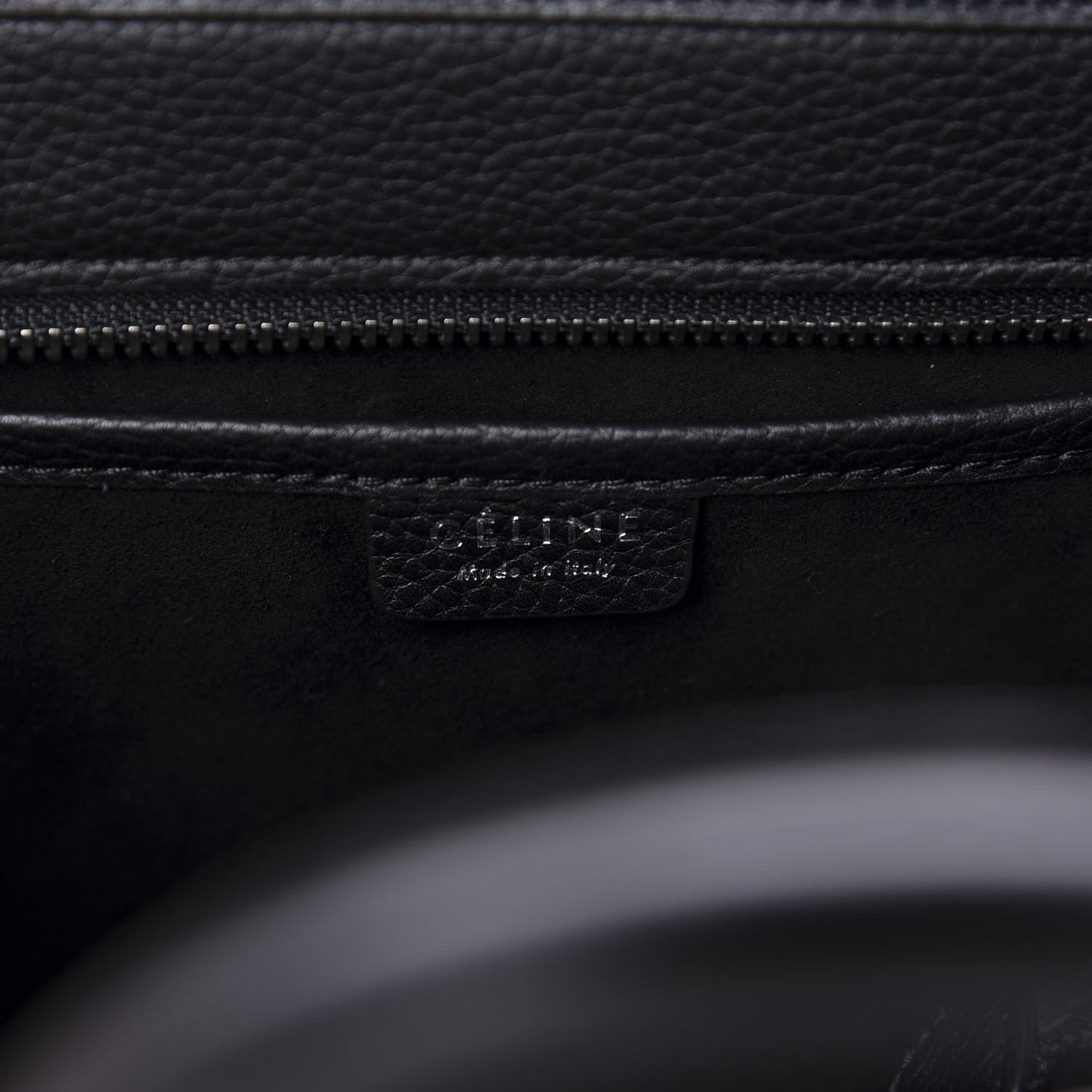 Drummed Calfskin Nano Luggage Black