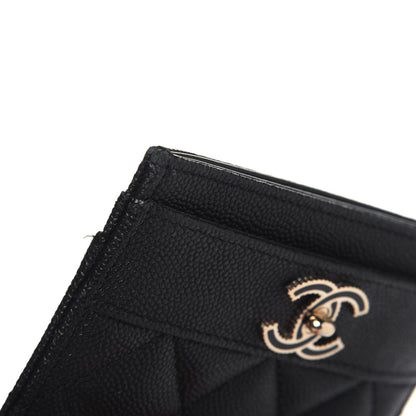 Chanel Caviar Quilted Vintage Mademoiselle Card Holder Black 12 of 16