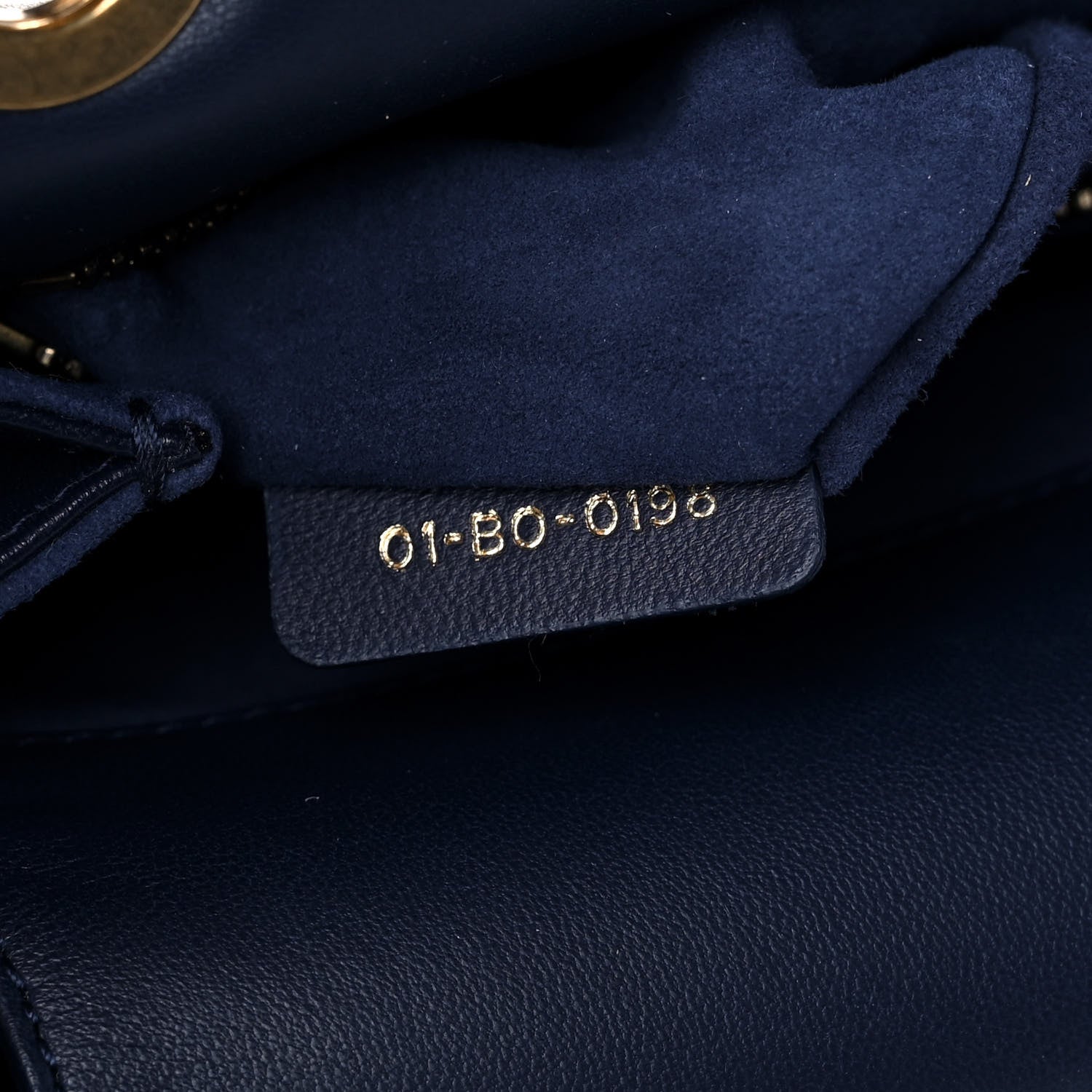 Christian Dior Lambskin Cannage CD Lock Flap Bag Navy 7 of 12