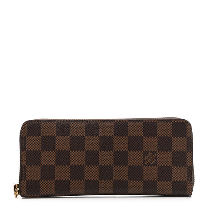 Louis Vuitton Damier Ebene Clemence Wallet Rose Ballerine 1 of 6
