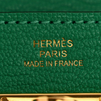 Hermes Chevre Mysore Kelly Longue Wallet Menthe 6 of 9