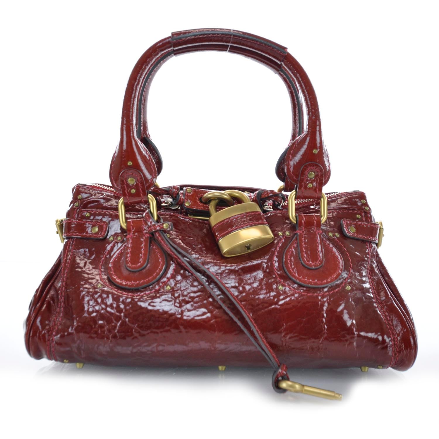 Chloe Patent Leather Paddington Raspberry 1 of 10
