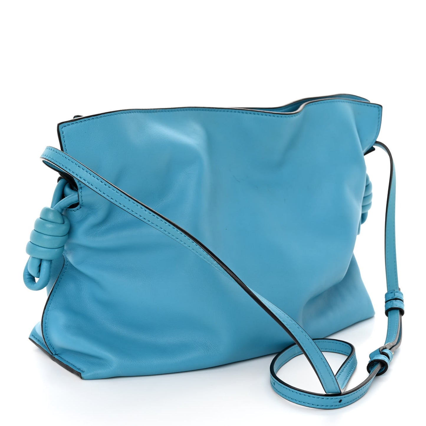 Nappa Medium Flamenco Knot Bag Cyan