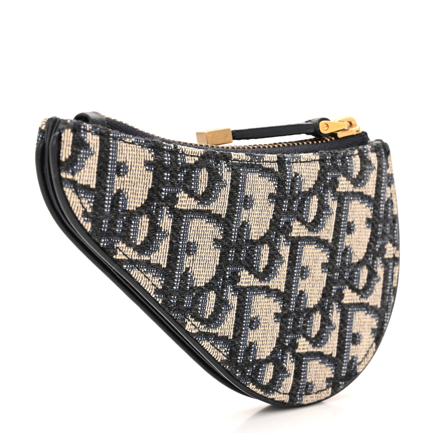 Christian Dior Oblique Saddle Coin Purse Blue 3 of 7