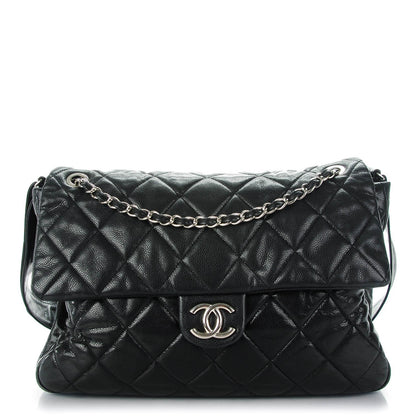 Chanel Caviar Quilted Stretch Spirit Messenger Bag Black 1 of 14