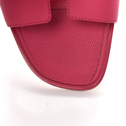 Hermes Epsom Oran Sandals 39 Rouge Azalee 10 of 18