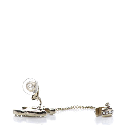 Chanel Pearl CC Chain Cuff Single Earring Gold Pearly White 3 of 5