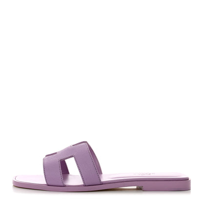 Hermes Epsom Oran Sandals 36.5 Violet Amethyste 1 of 8