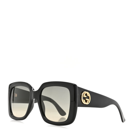 Acetate Square Frame Sunglasses GG0141SN Black