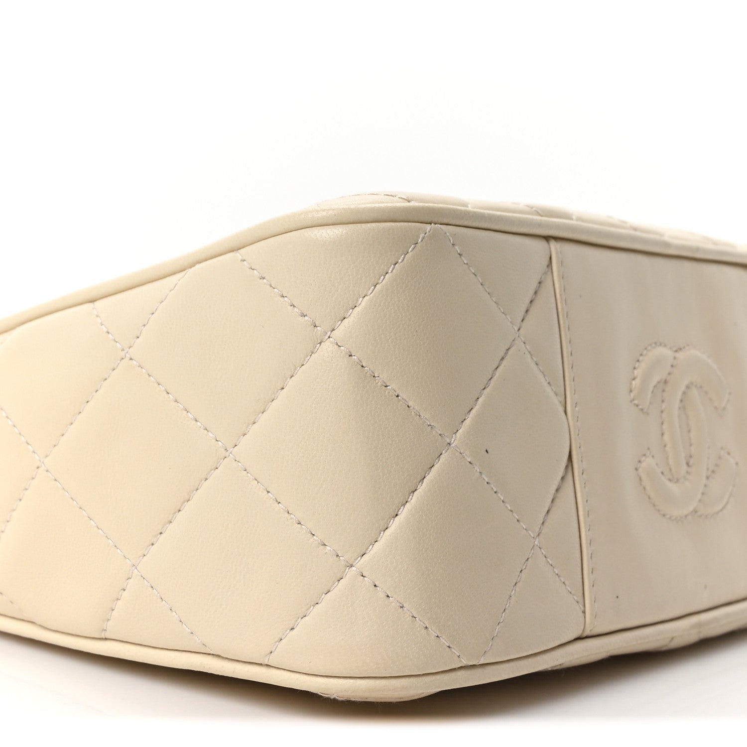 Chanel Lambskin Quilted CC Camera Case White 10 of 11