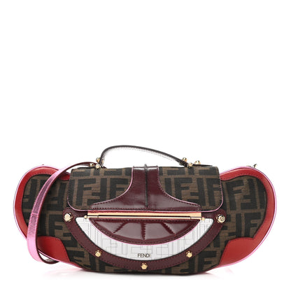 Fendi Zucca Vanity Mirror Clutch Tobacco Pink 1 of 10