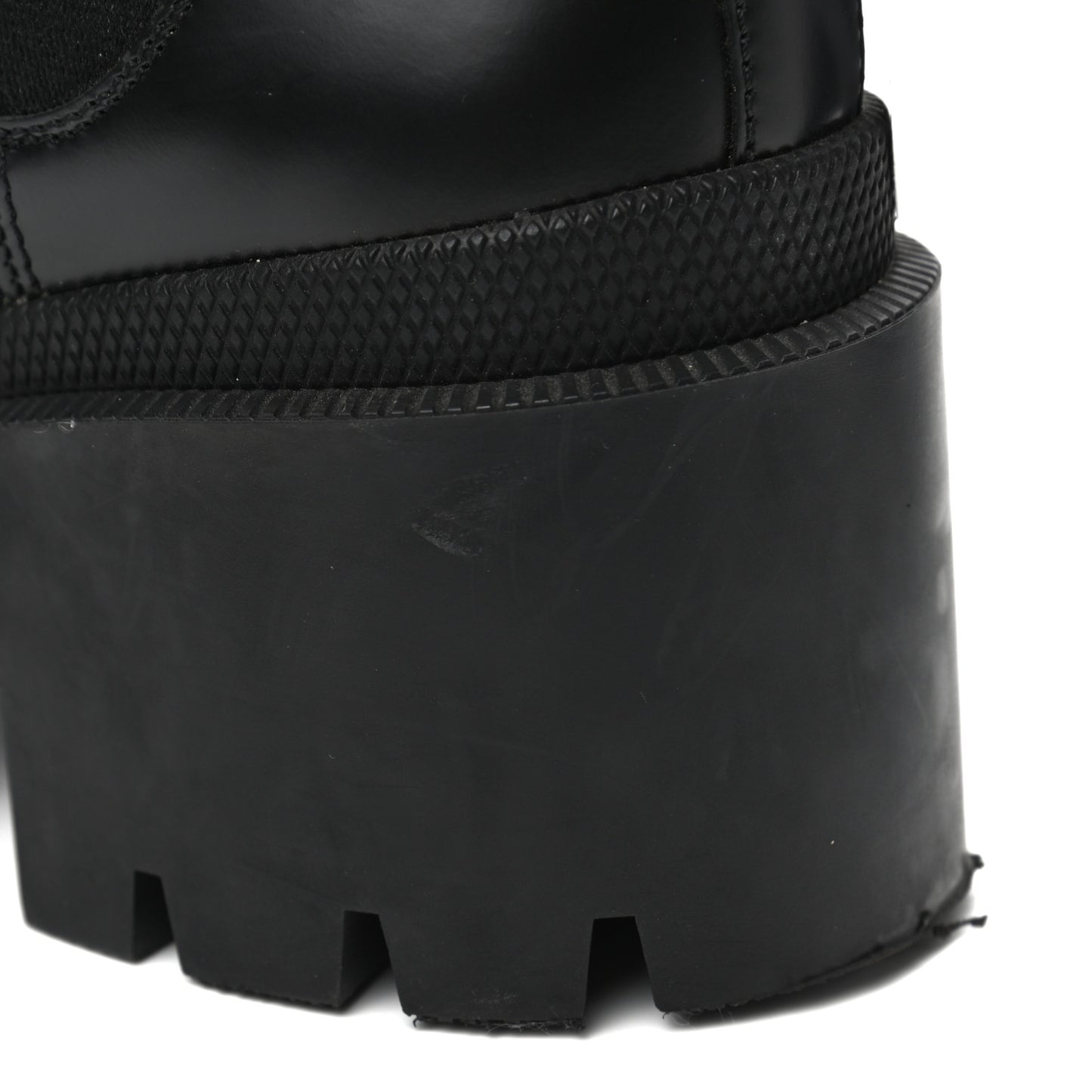 Calfskin Crystal GG Trip Chelsea Ankle Boots 37.5 Black