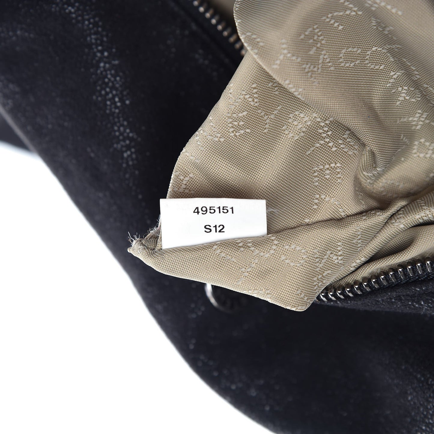Shaggy Deer Small Falabella Fold Over Tote Black