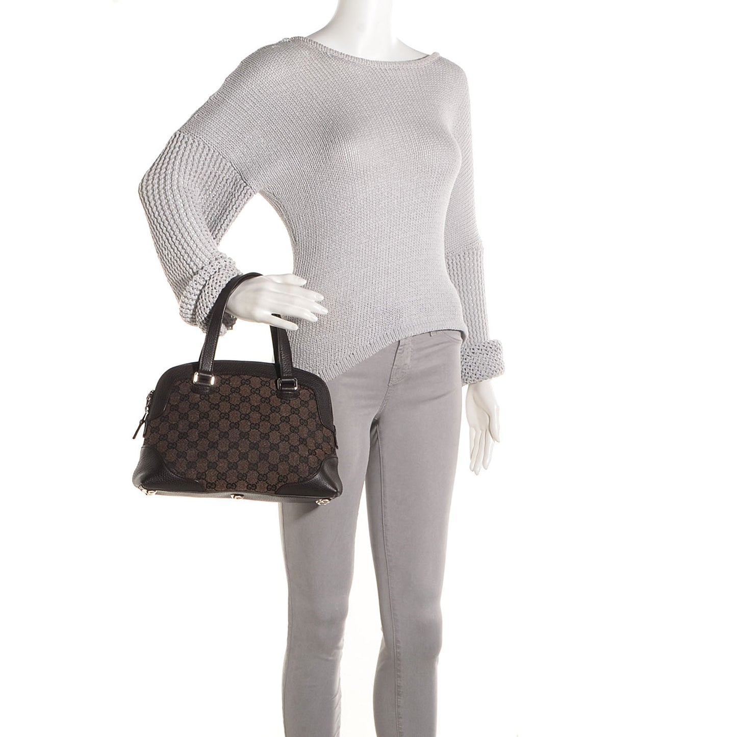 Monogram Small Satchel Brown
