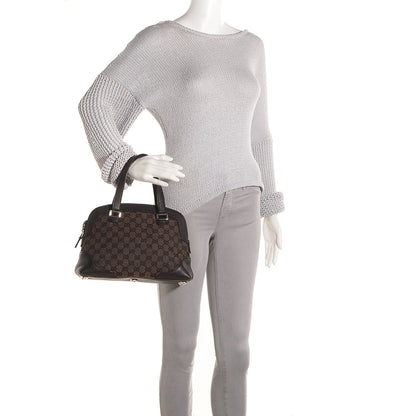 Gucci Monogram Small Satchel Brown 2 of 7