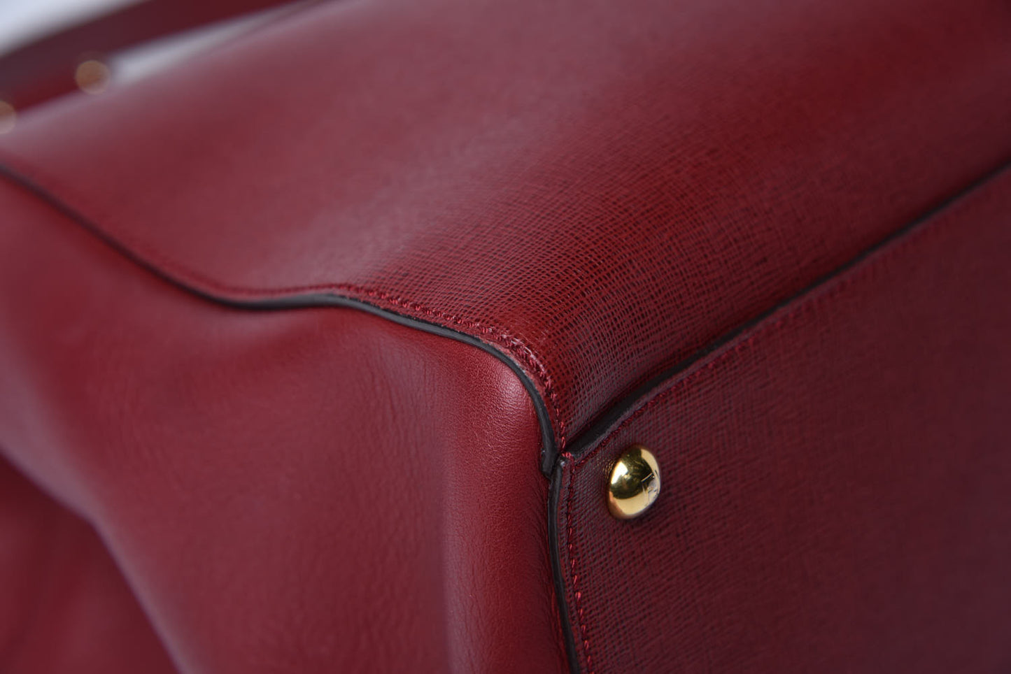 Vitello Elite Regular 2Jours Tote Rosso Scuro Ciliegia